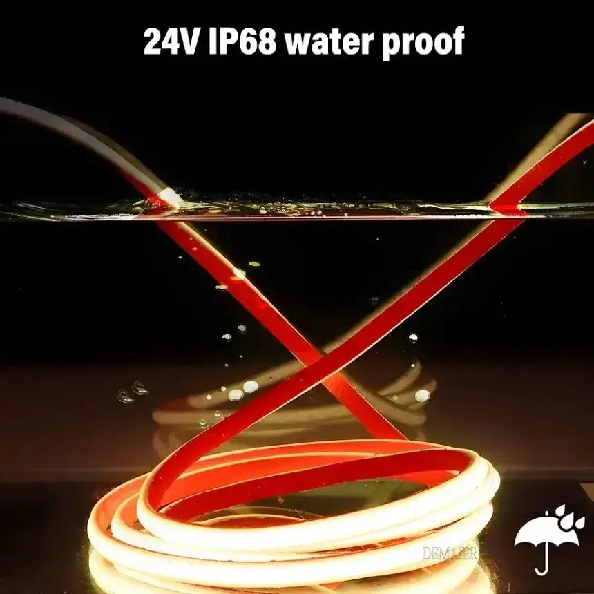 Ip68 Pro Abyss 4000k Cob Led Strip 24v Dotless Light