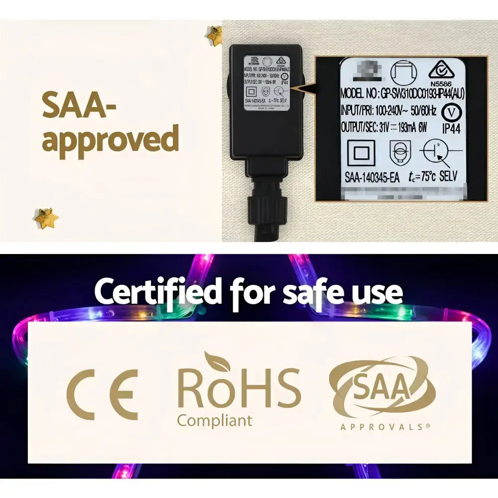 Jingle Jollys 1.88m Christmas Lights Tree 288 Led Decorations