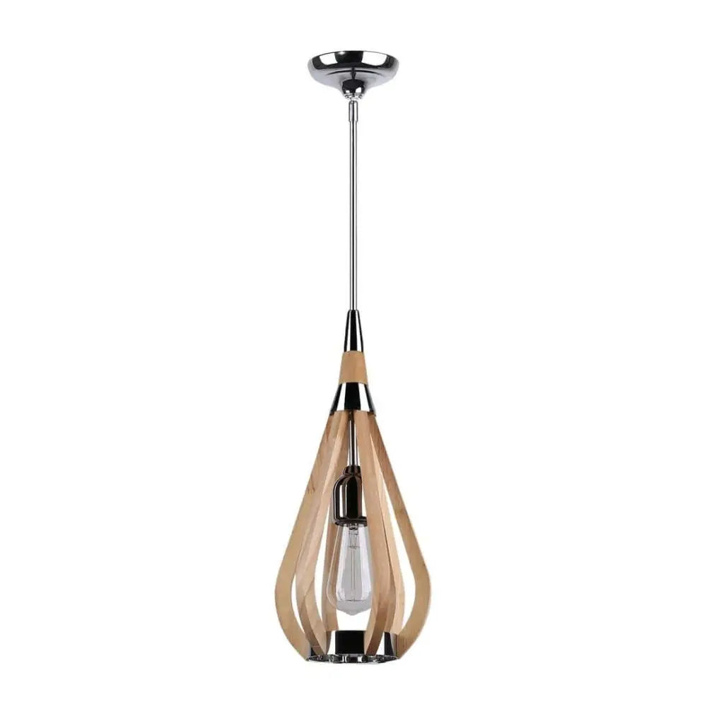 Green Earth Lighting Australia Pendant Single Bonito BONITO 1-Light Natural Timber Pendant Light with a tear drop shape BONITO6