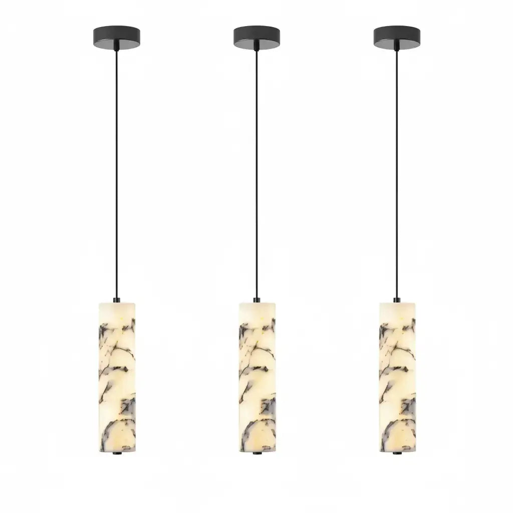 Green earth Granada Spanish Marble Tri-Colour LED Alabaster Pendant Light