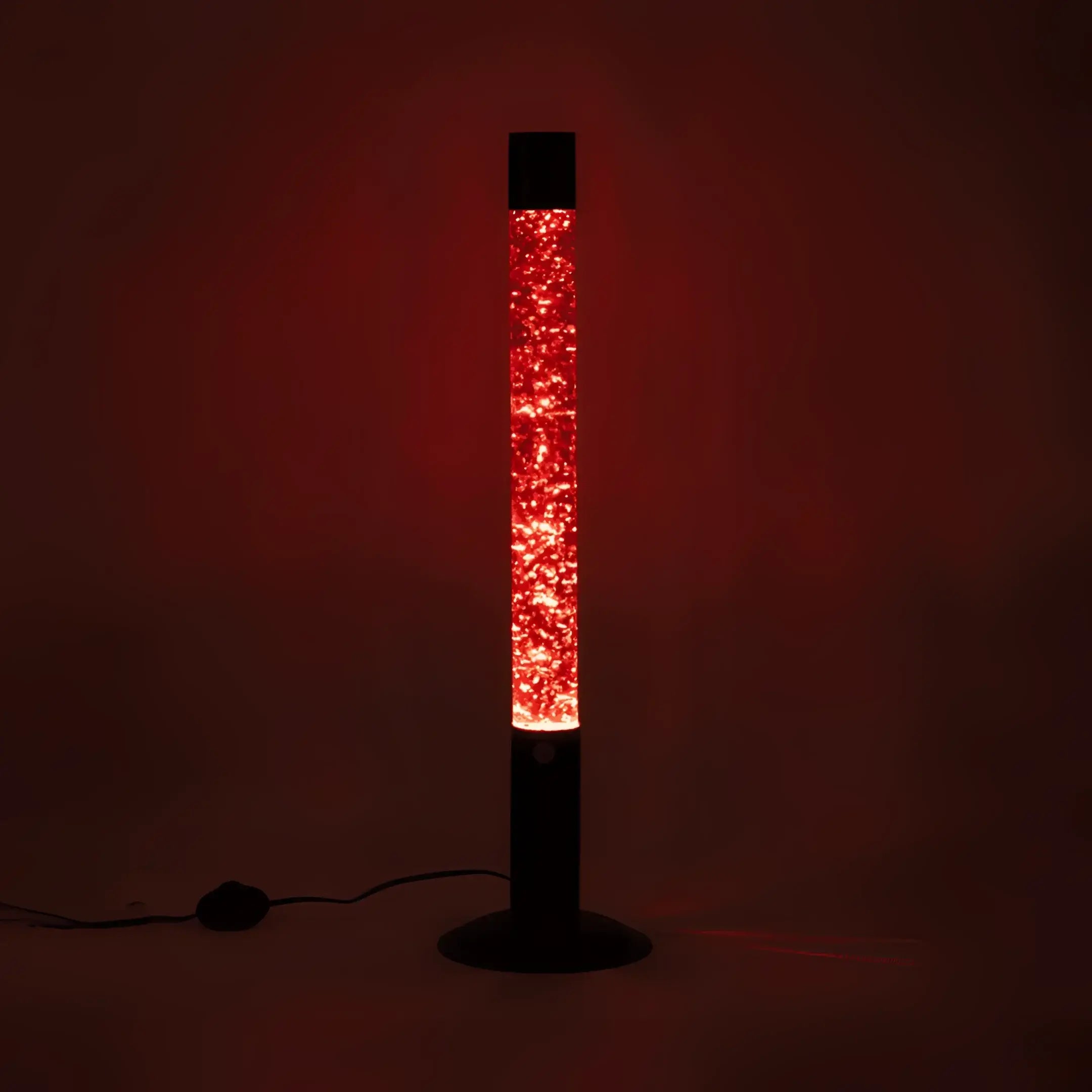 Lava Floor Lamp Red Glitter Glam 64cm Retro Lighting