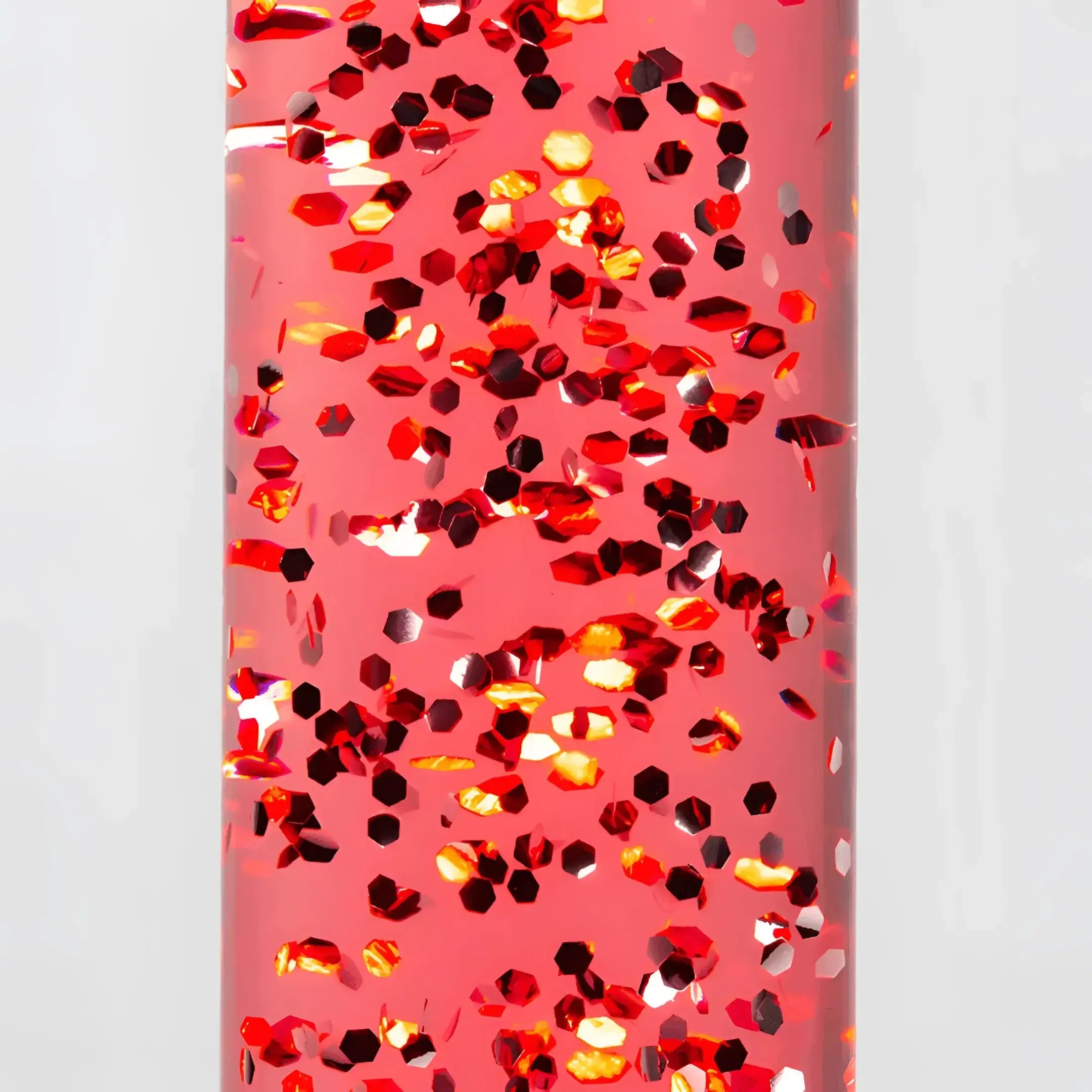Lava Floor Lamp Red Glitter Glam 64cm Retro Lighting
