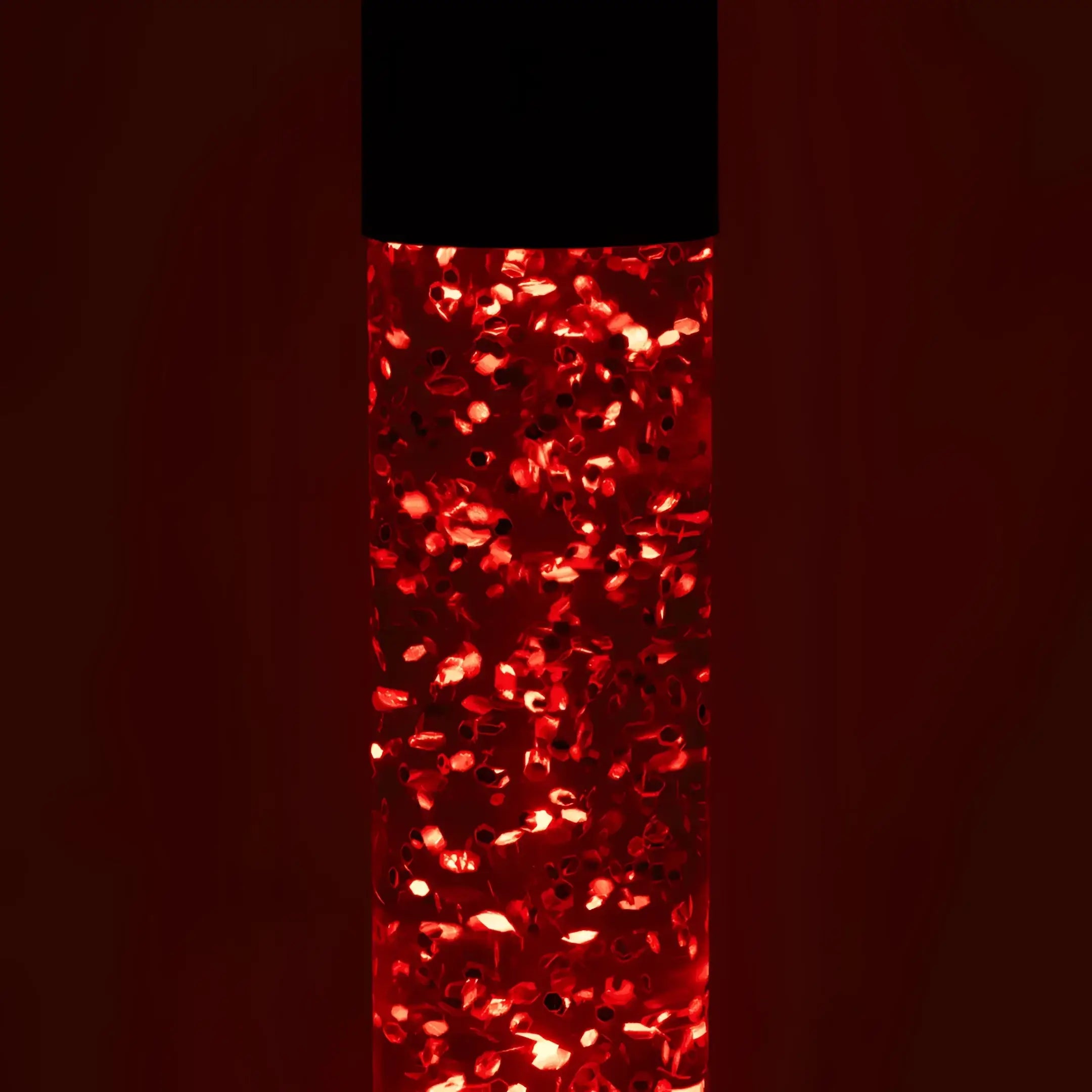 Lava Floor Lamp Red Glitter Glam 64cm Retro Lighting