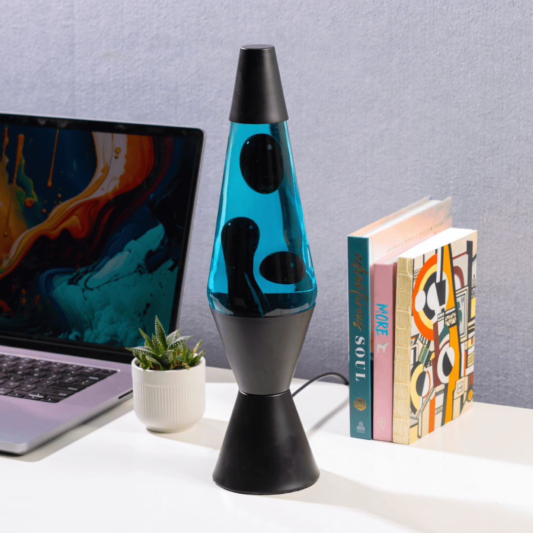 Green Earth Lighting Australia Lava Lamp Lava Lamp Diamond Motion Black Blue - 37cm Tall 596579