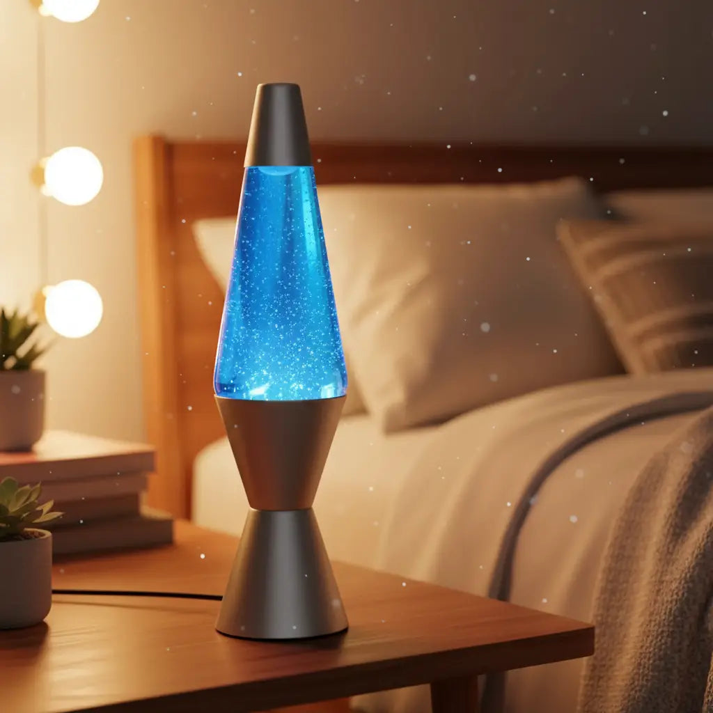 Blue Diamond Motion Glitter Lamp