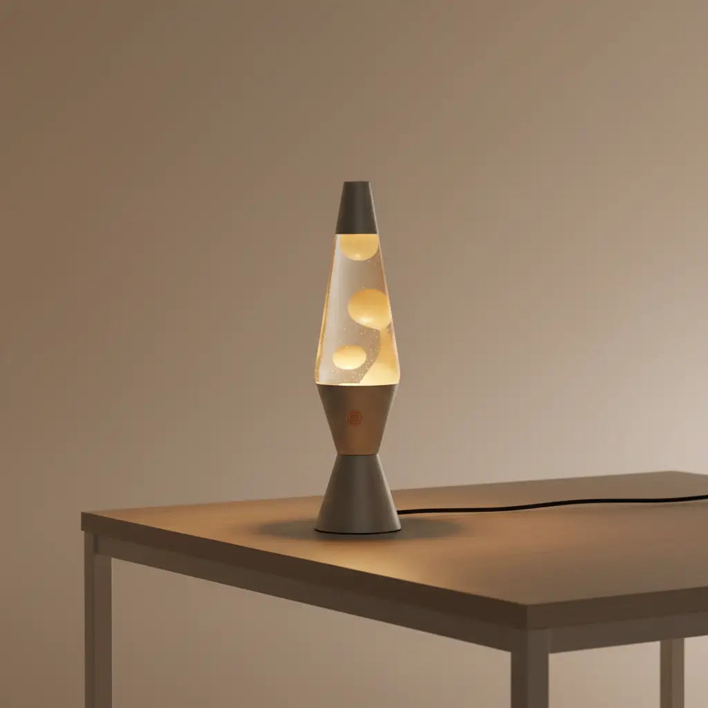Metallic Silver Diamond Motion Lava Lamp