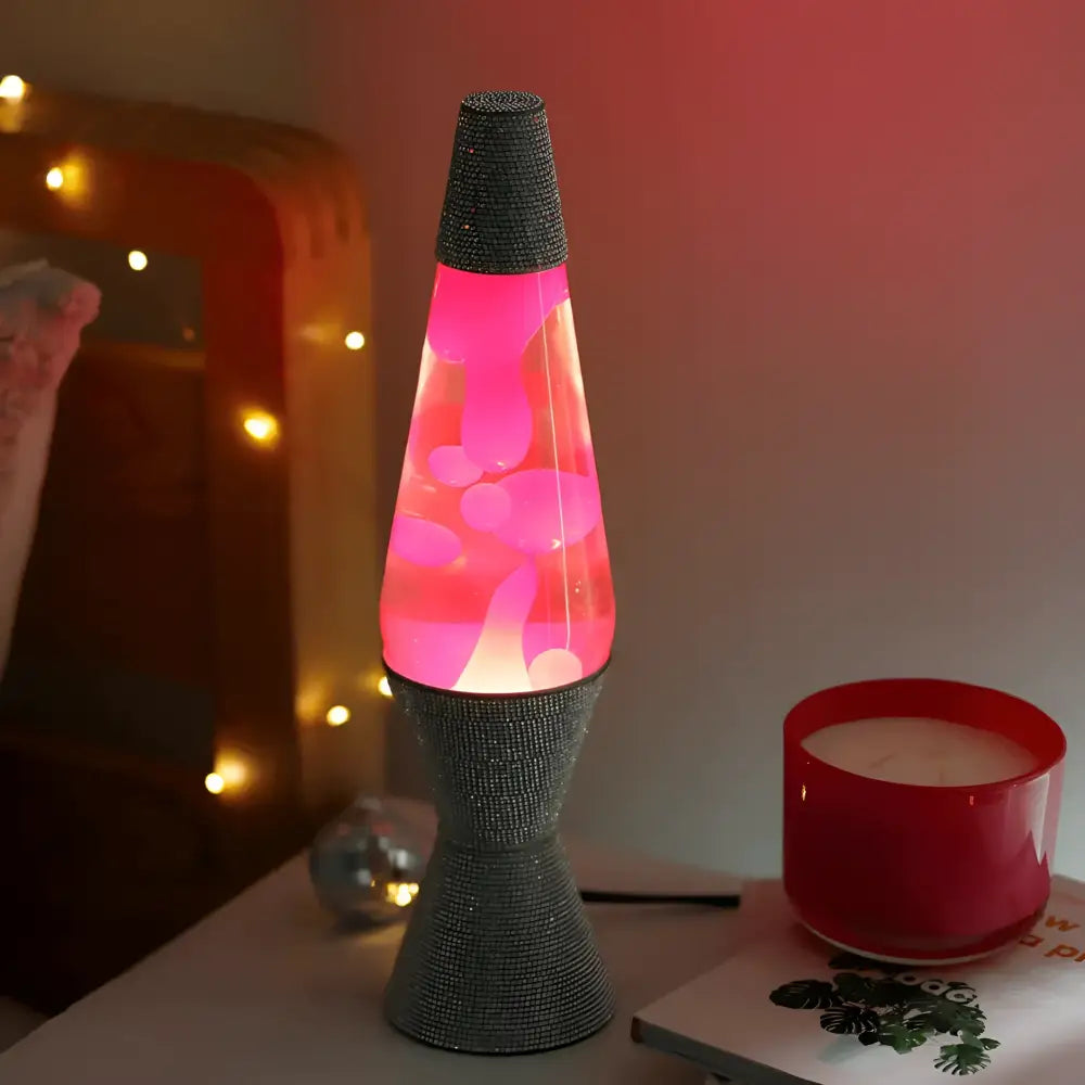 Green Earth Lighting Australia Lava Lamp Lava Lamp Diamond Motion Pink Disco Glam - 37cm Tall 590850