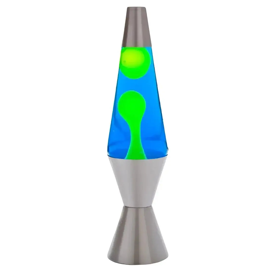 Lava Lamp Diamond Motion Silver Yellow Blue - 37cm