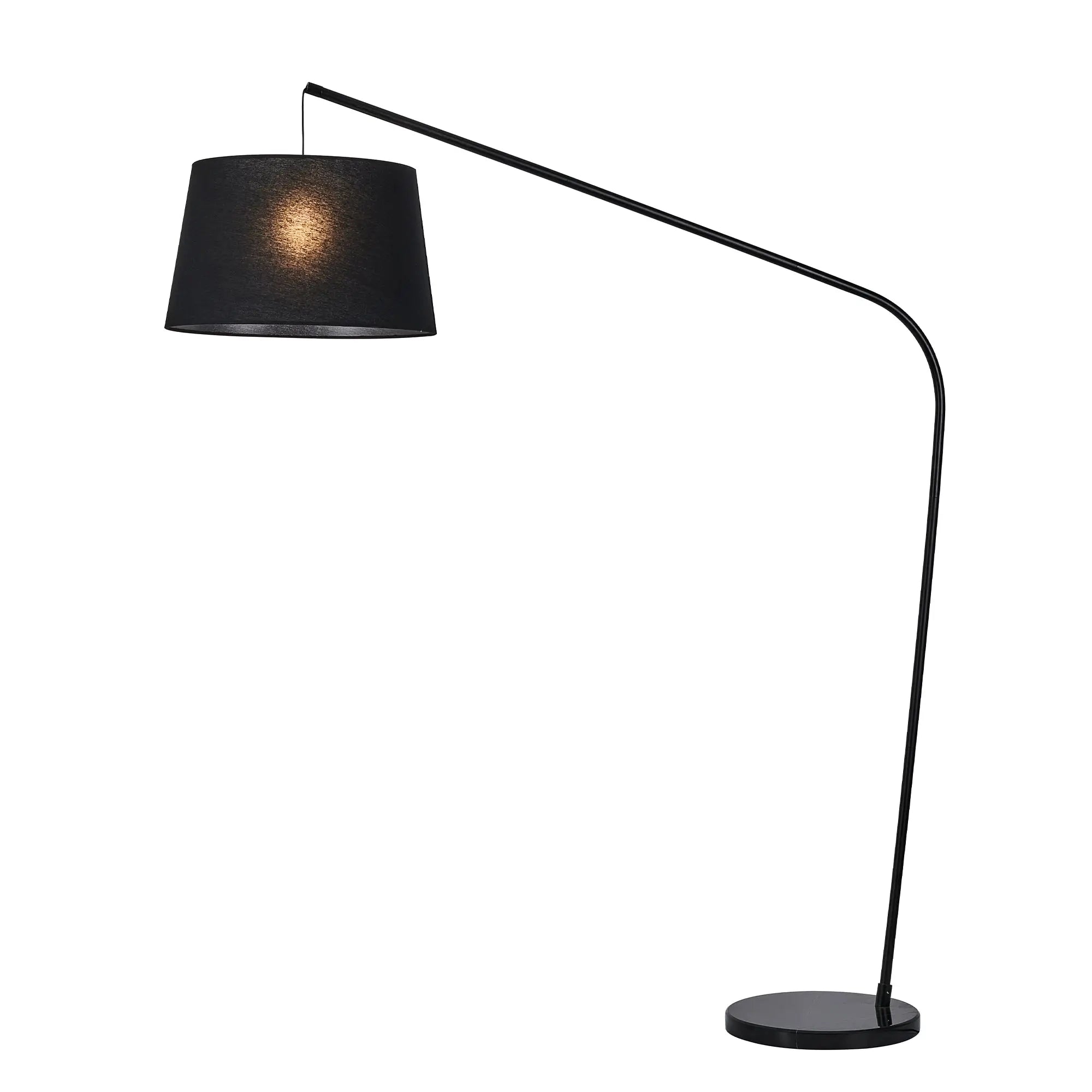 Lexi lighting Layla floor lamp black with arched design and drum shade