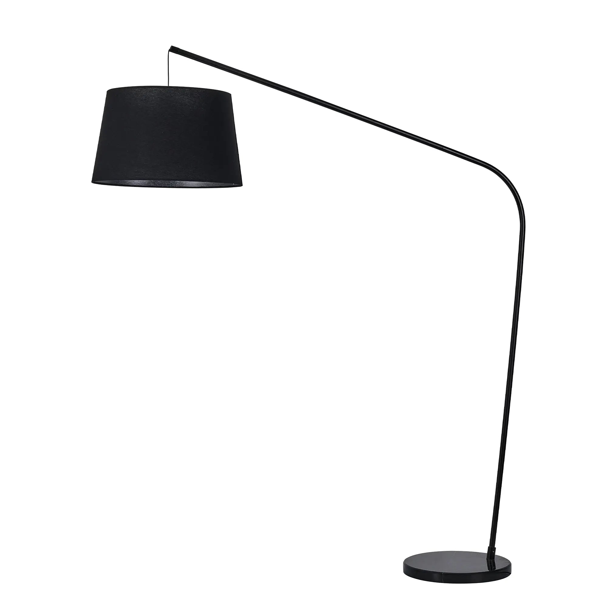 Lexi lighting Layla floor lamp black with arched design and drum shade