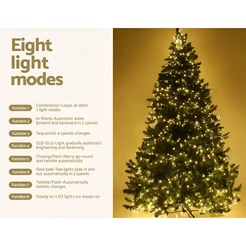 Led Christmas Tree with 8 Light Modes - 2.4m