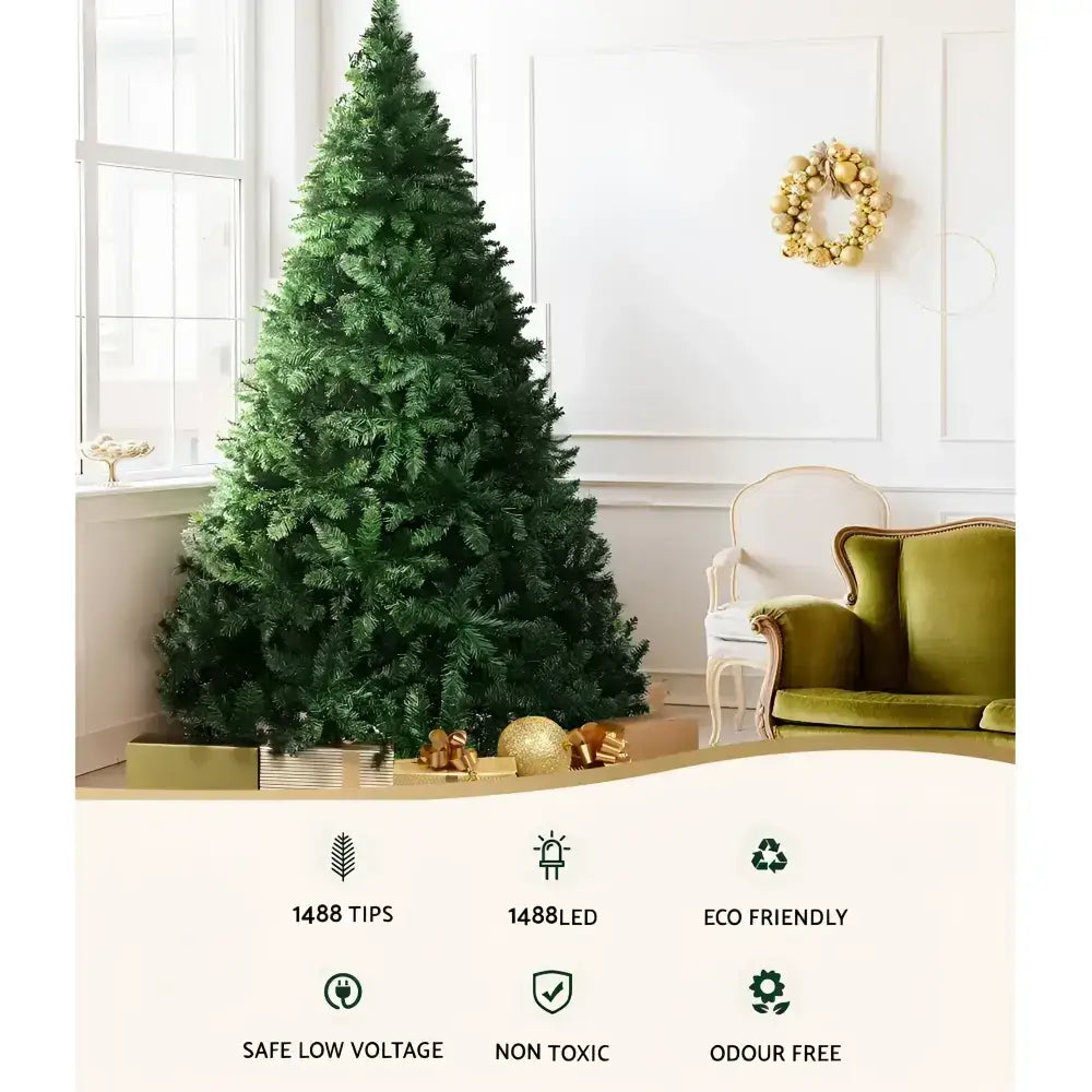 Led Christmas Tree with 8 Light Modes - 2.4m