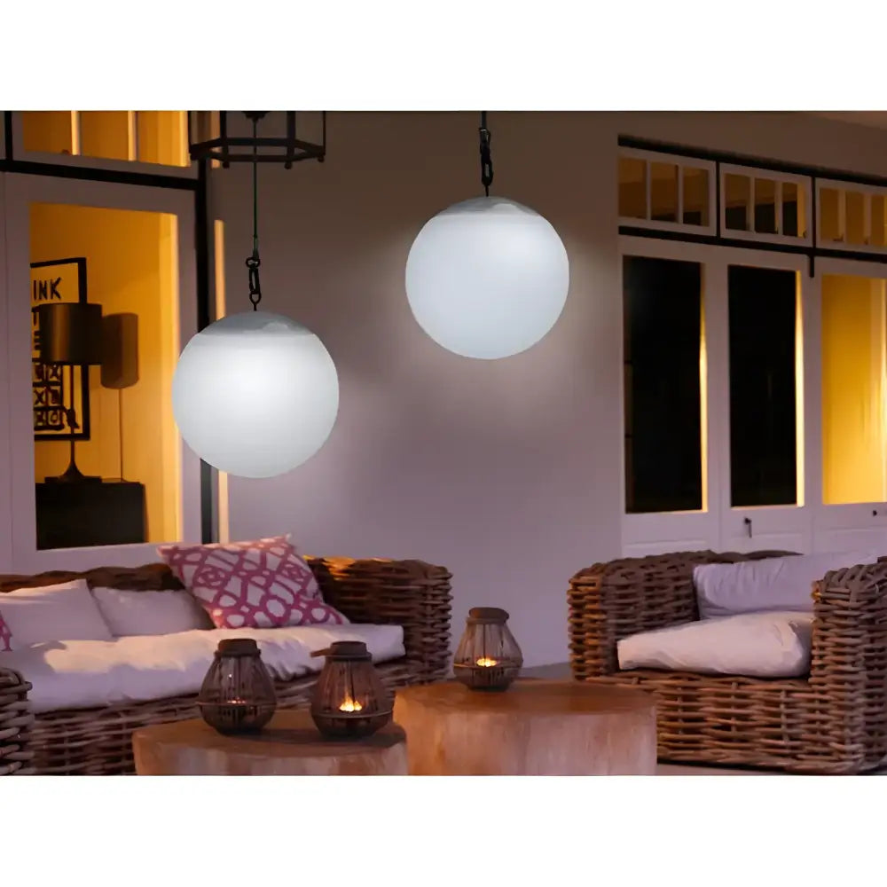 LED Hanging Ball Solar + DC Power