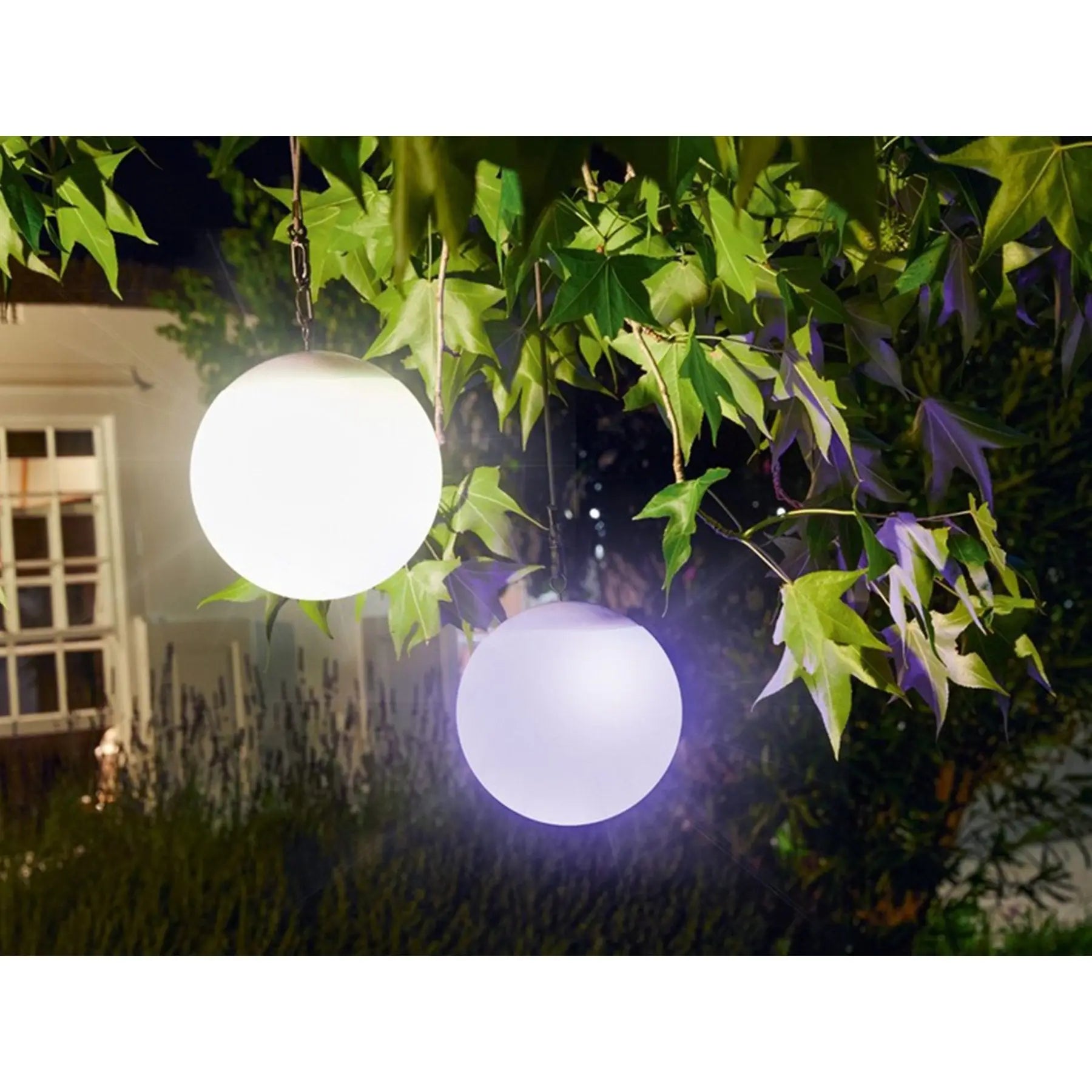 LED Hanging Ball Solar + DC Power