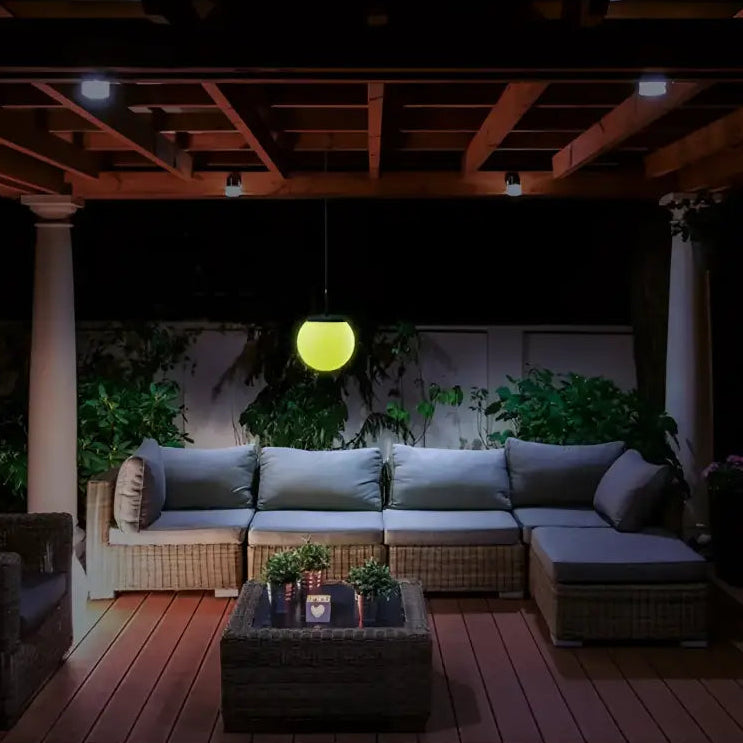 LED Hanging Ball Solar + DC Power