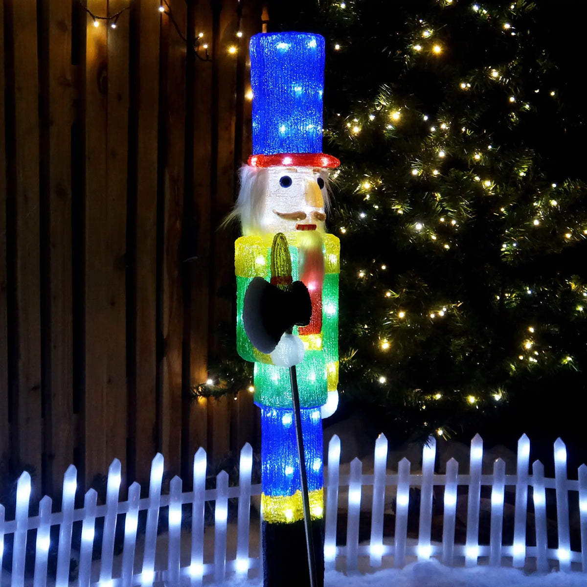 Led Nutcracker V4 Christmas Decoration Acrylic Statue