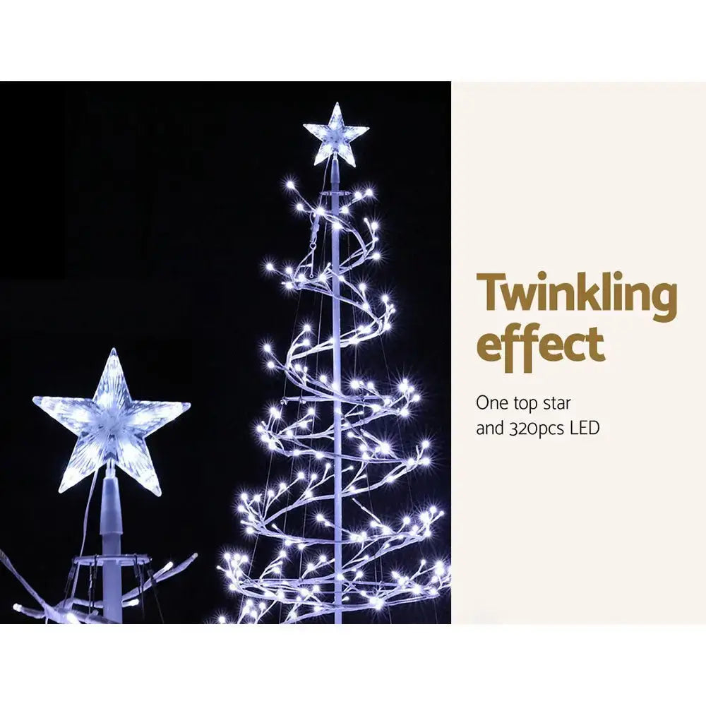 Led Spiral Christmas Tree with 320 Led Lights