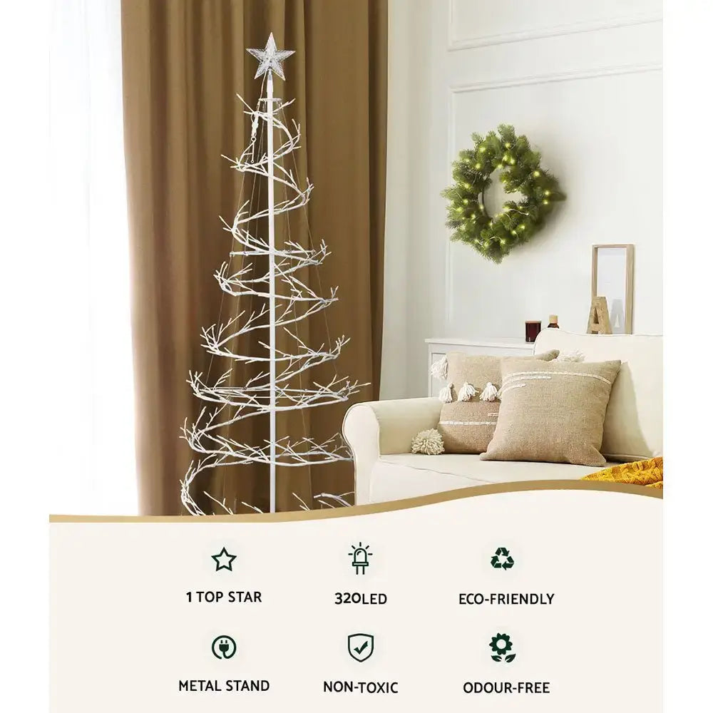 Led Spiral Christmas Tree with 320 Led Lights