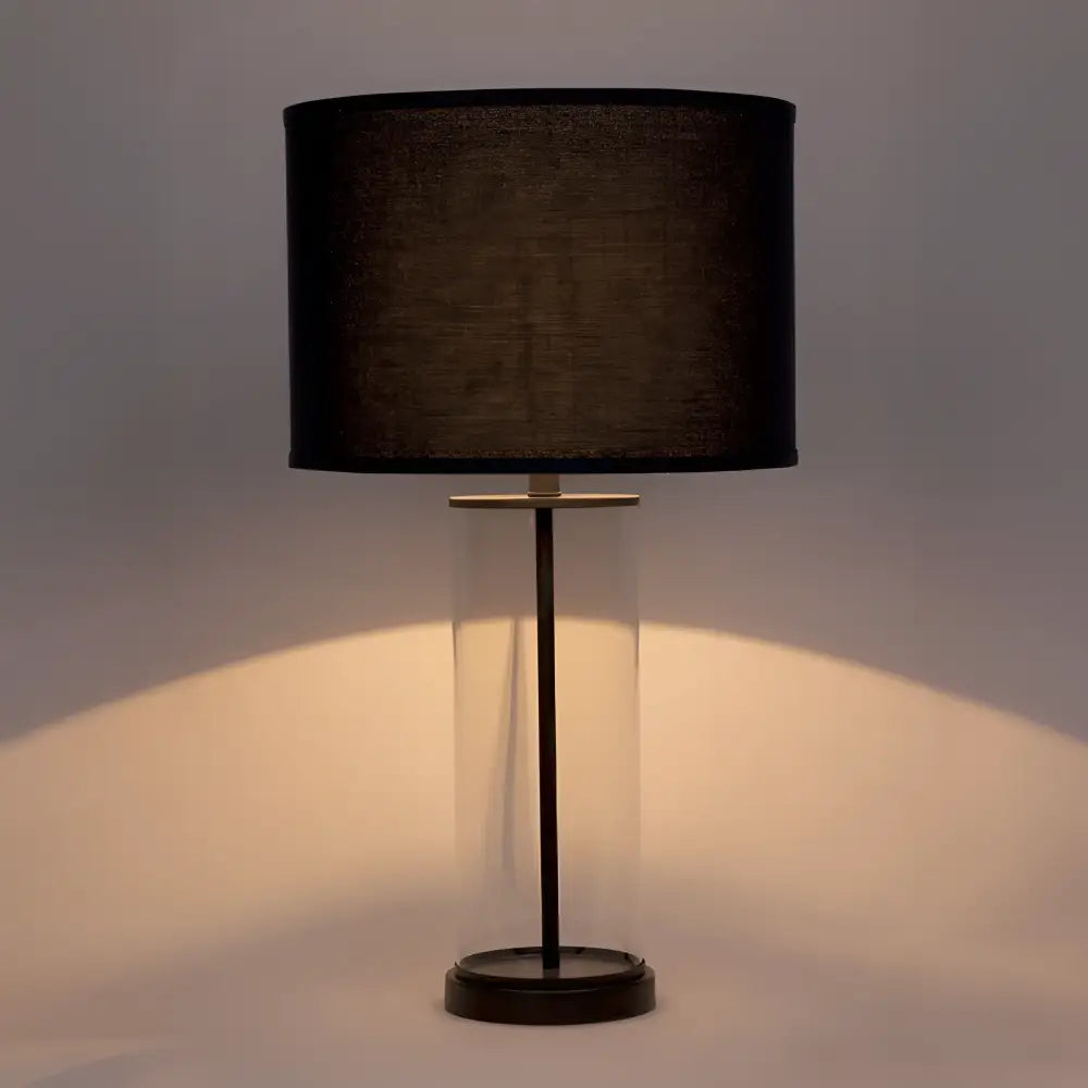 CAFE LIGHTING & LIVING Table Lamp Left Bank Table Lamp - Black w Black Shade B12259