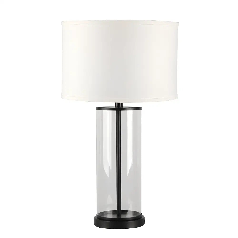 CAFE LIGHTING & LIVING Table Lamp Left Bank Table Lamp - Black w White Shade B12260