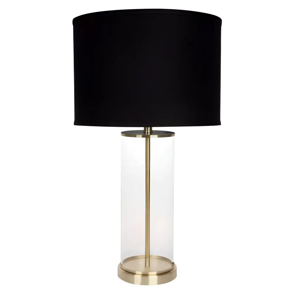 CAFE LIGHTING & LIVING Table Lamp Left Bank Table Lamp - Brass w Black Shade B12267