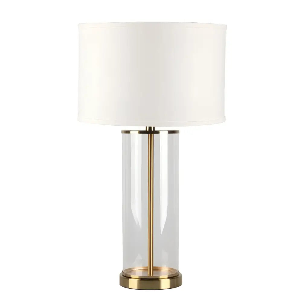CAFE LIGHTING & LIVING Table Lamp Left Bank Table Lamp - Brass w White Shade B12268