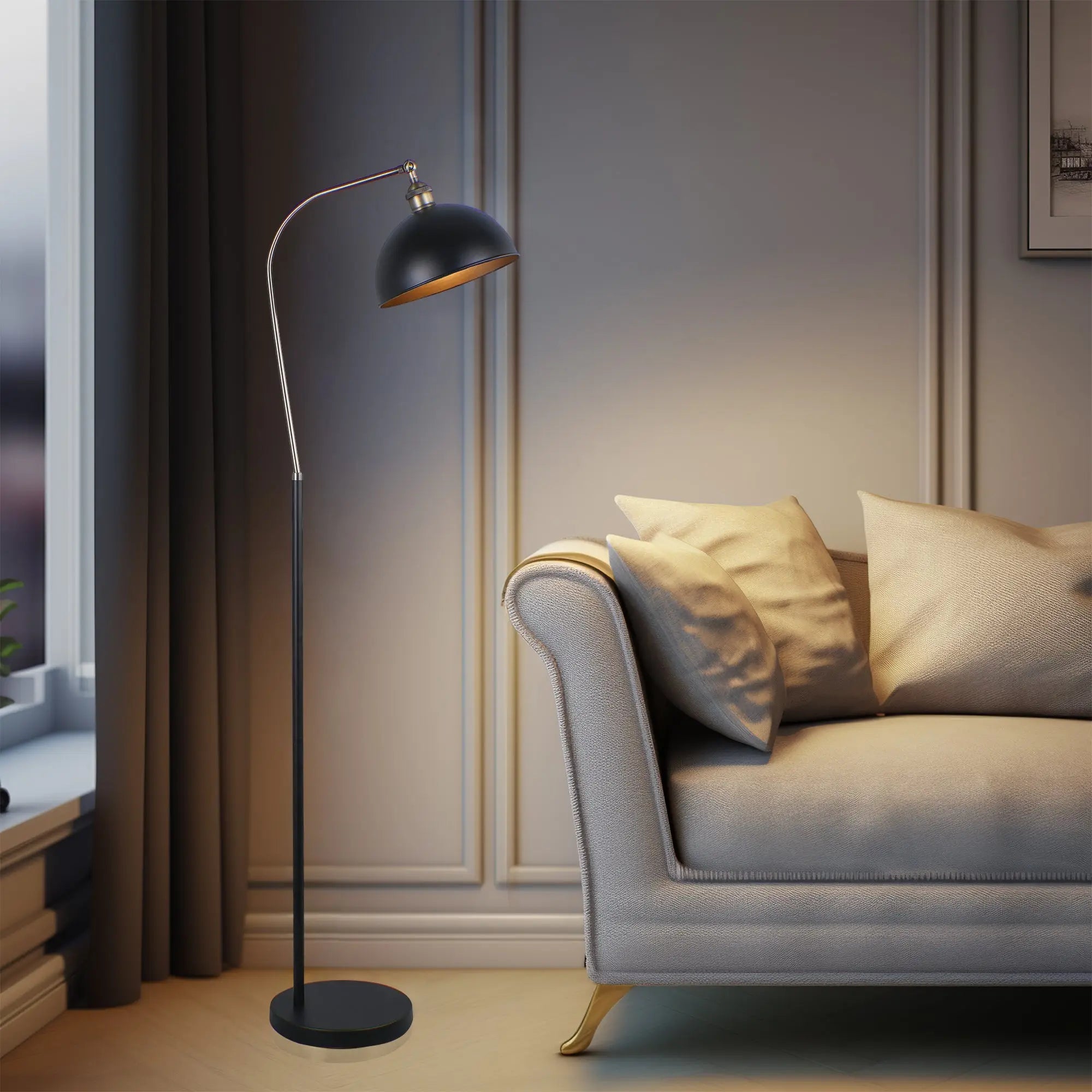 Lenna Floor Lamp - Black Lexi Lighting