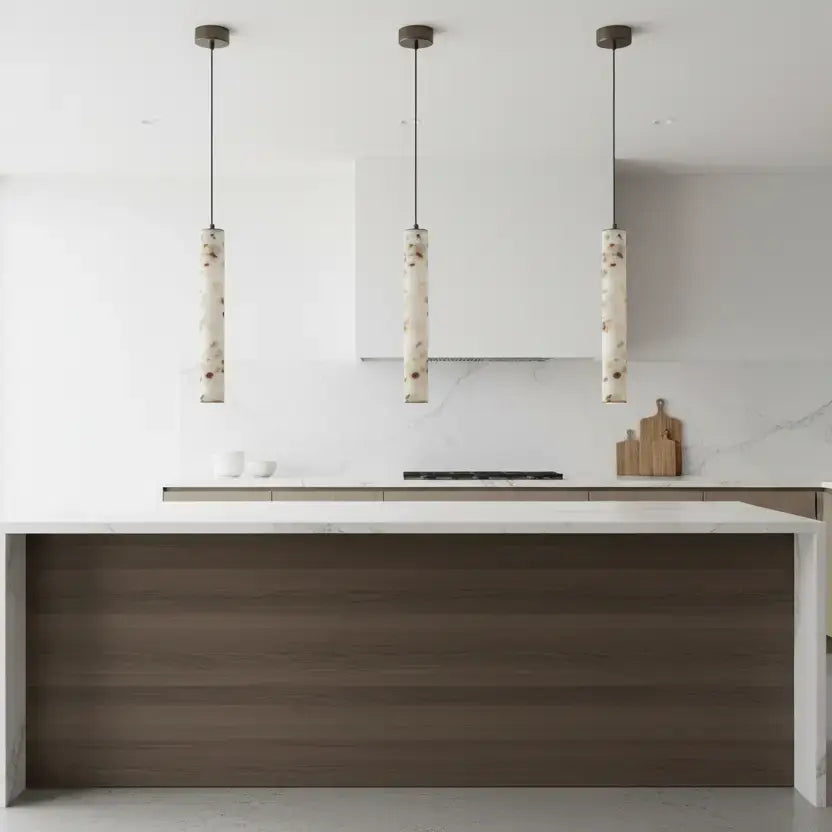 Lennox Alabaster Stone Spanish Marble Pendant Light