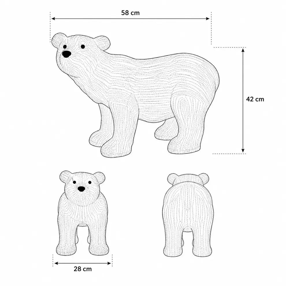 Lexi Lighting 42cm LED Acrylic Polar Bear Christmas Light – White