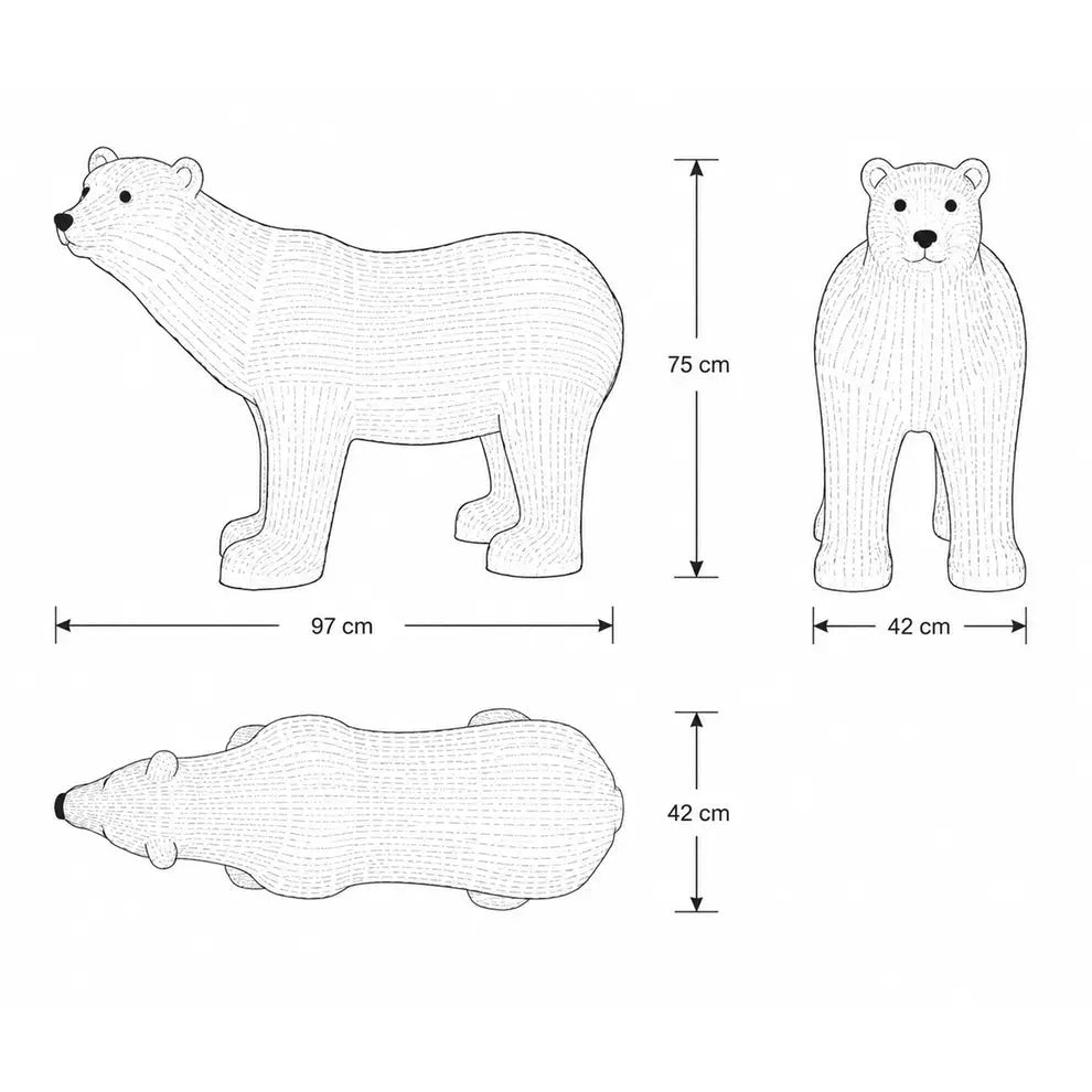 Lexi Lighting 75cm LED Acrylic Polar Bear Christmas Light – White