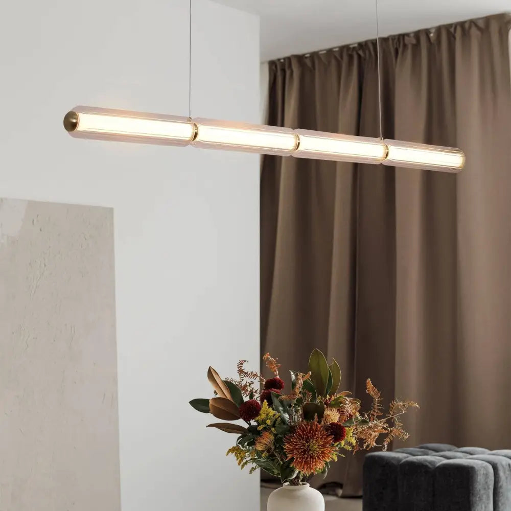 Green Earth Lighting Australia Home & Garden > Lighting > Ceiling Lights Elara Brass 3000K Dimmable Linear LED Pendant LL002PL159