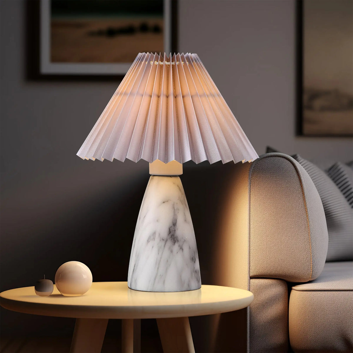 Navia Table Lamp - Grey/Brown