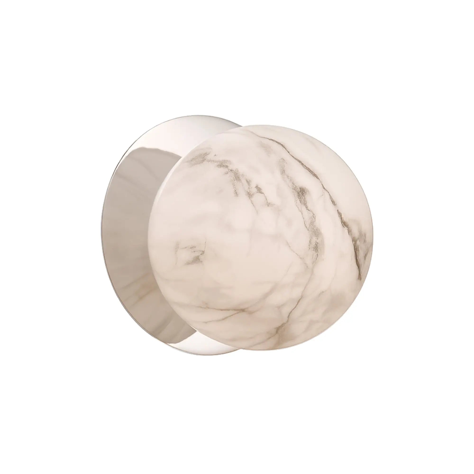 Odessa Marble Opal Glass LED Wall Light with Chrome Base - Warm White/Small