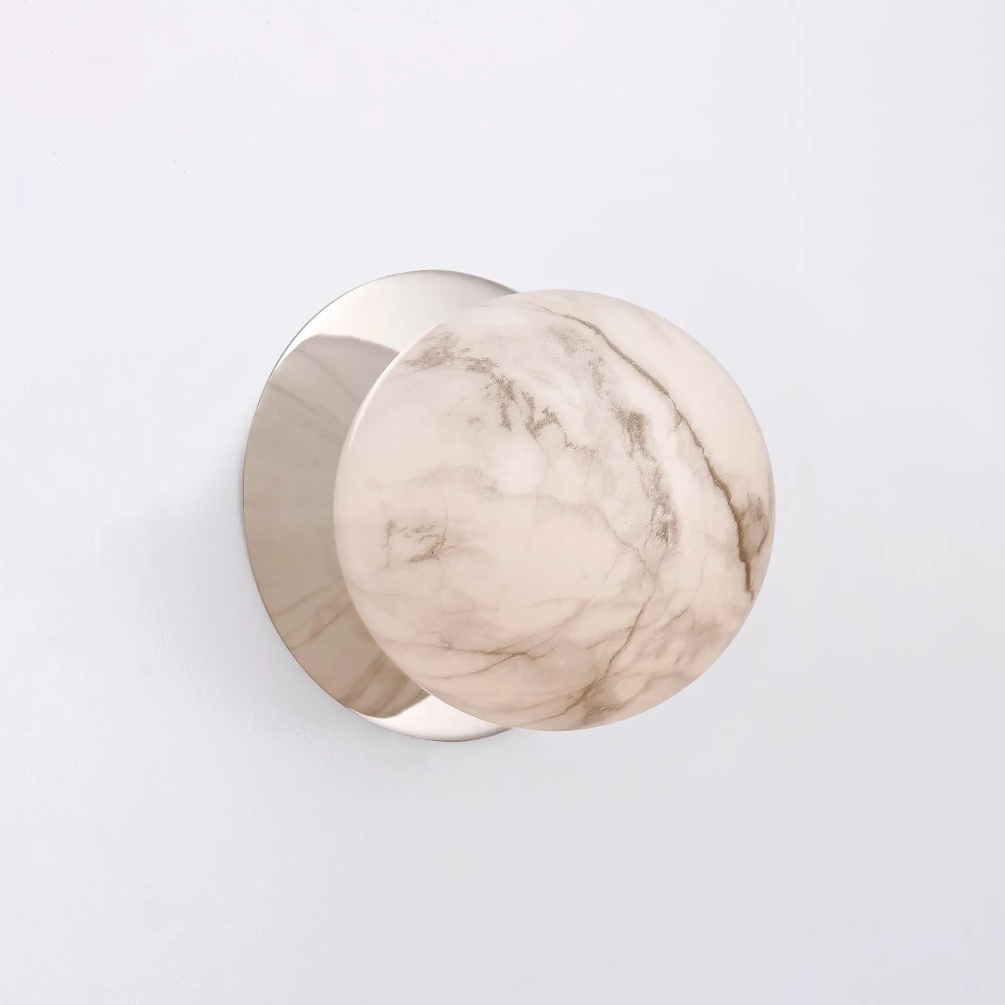 Odessa Marble Opal Glass LED Wall Light with Chrome Base - Warm White/Small