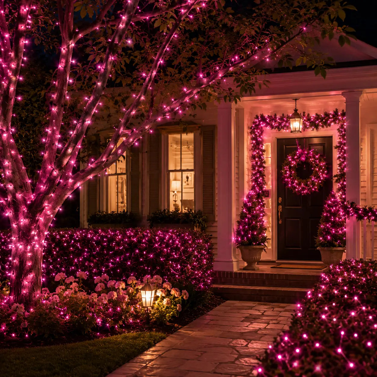 Lexi Lighting 21M 240 LED Pink Colour Connectable Fairy Lights