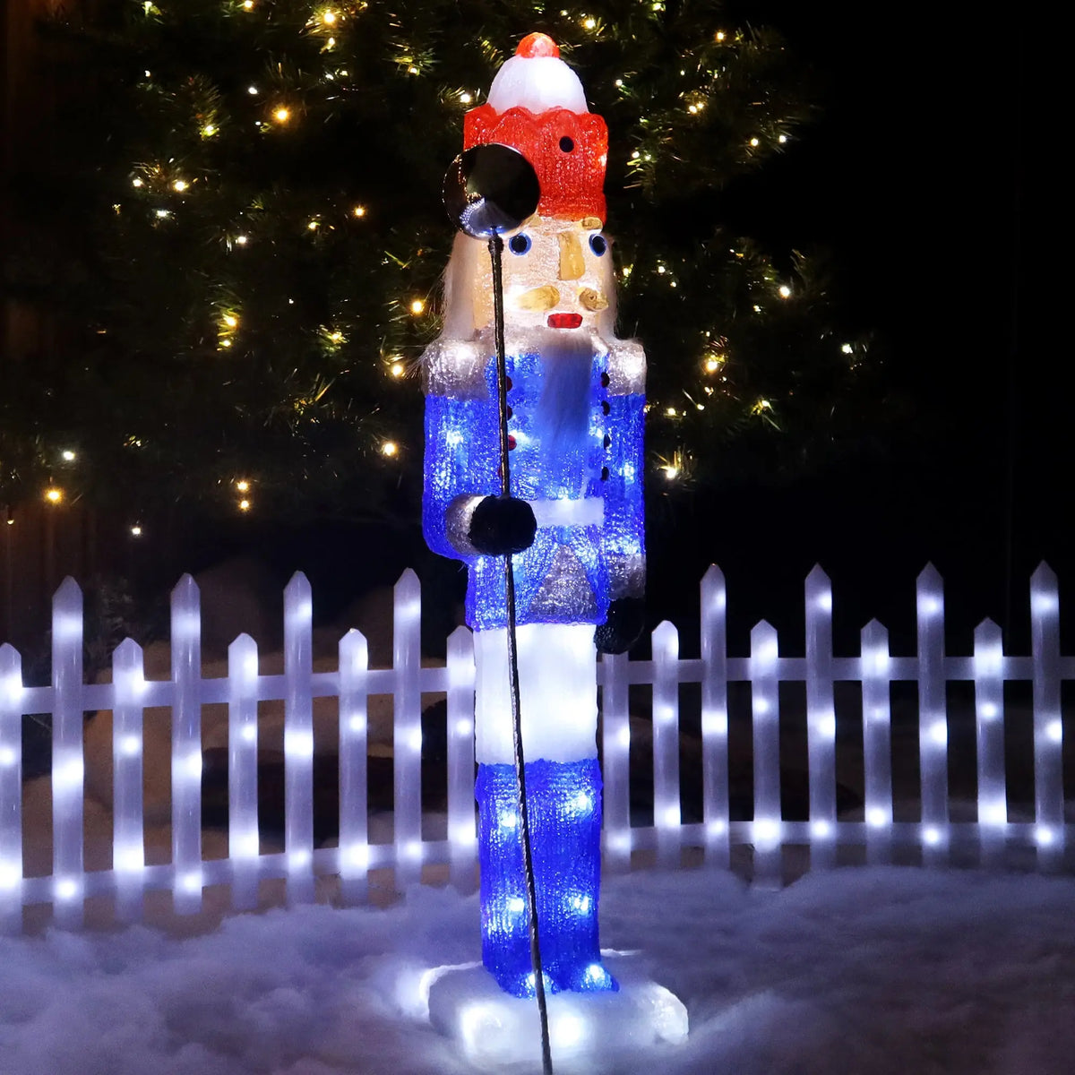 Lexi Lighting Acrylic Nutcracker V2 63cm Led