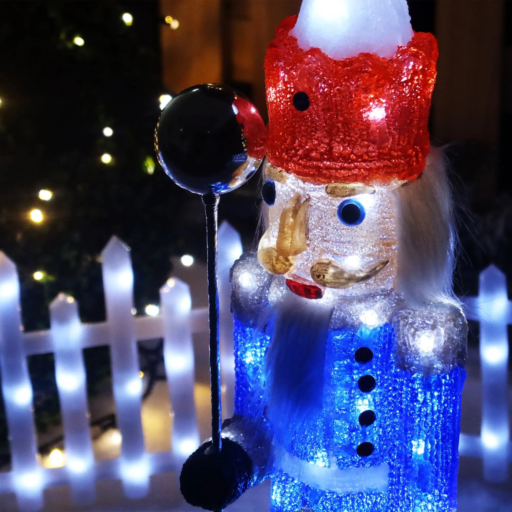 Lexi Lighting Acrylic Nutcracker V2 63cm Led