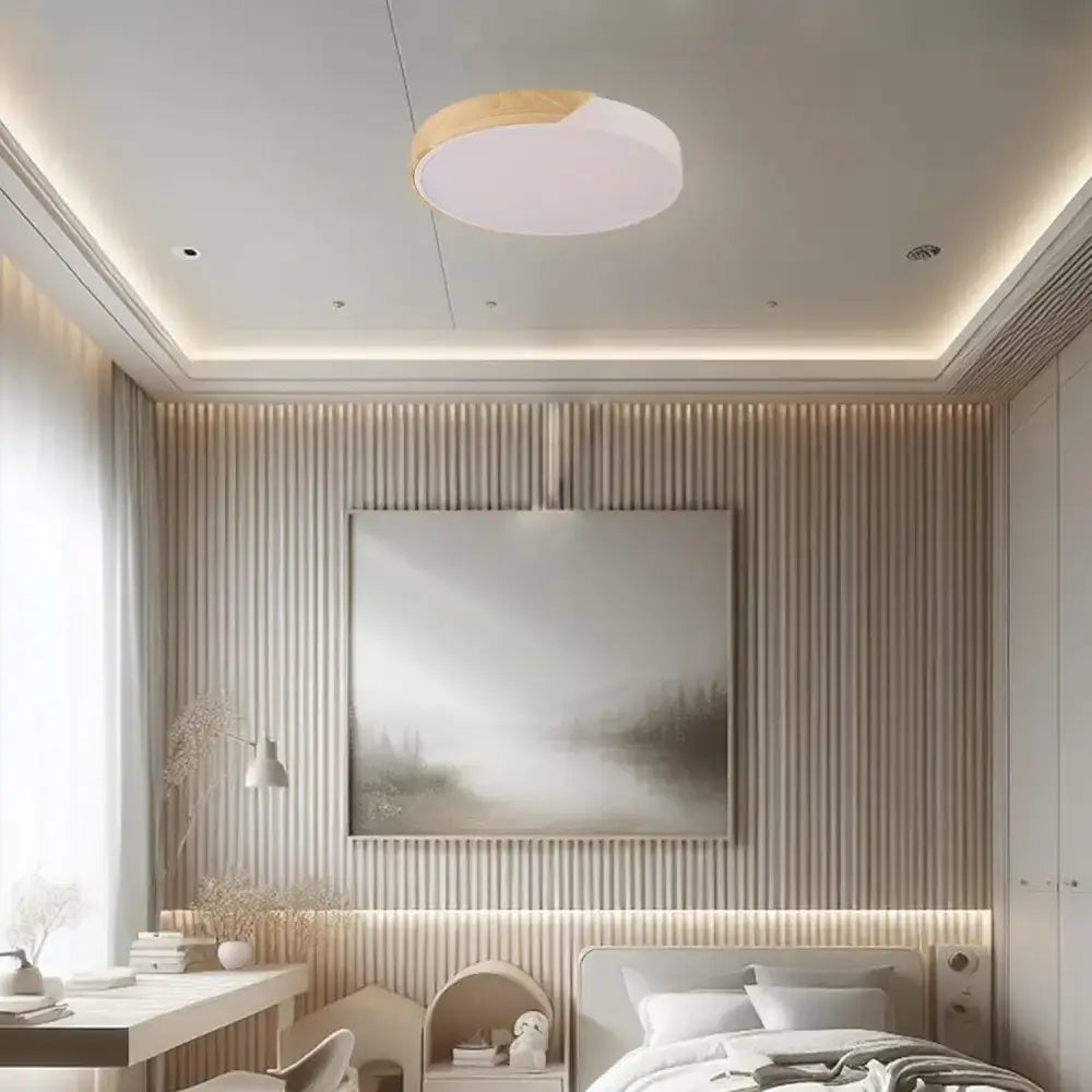 Lexi Lighting Celestia Modern Timber Led Oyster Light