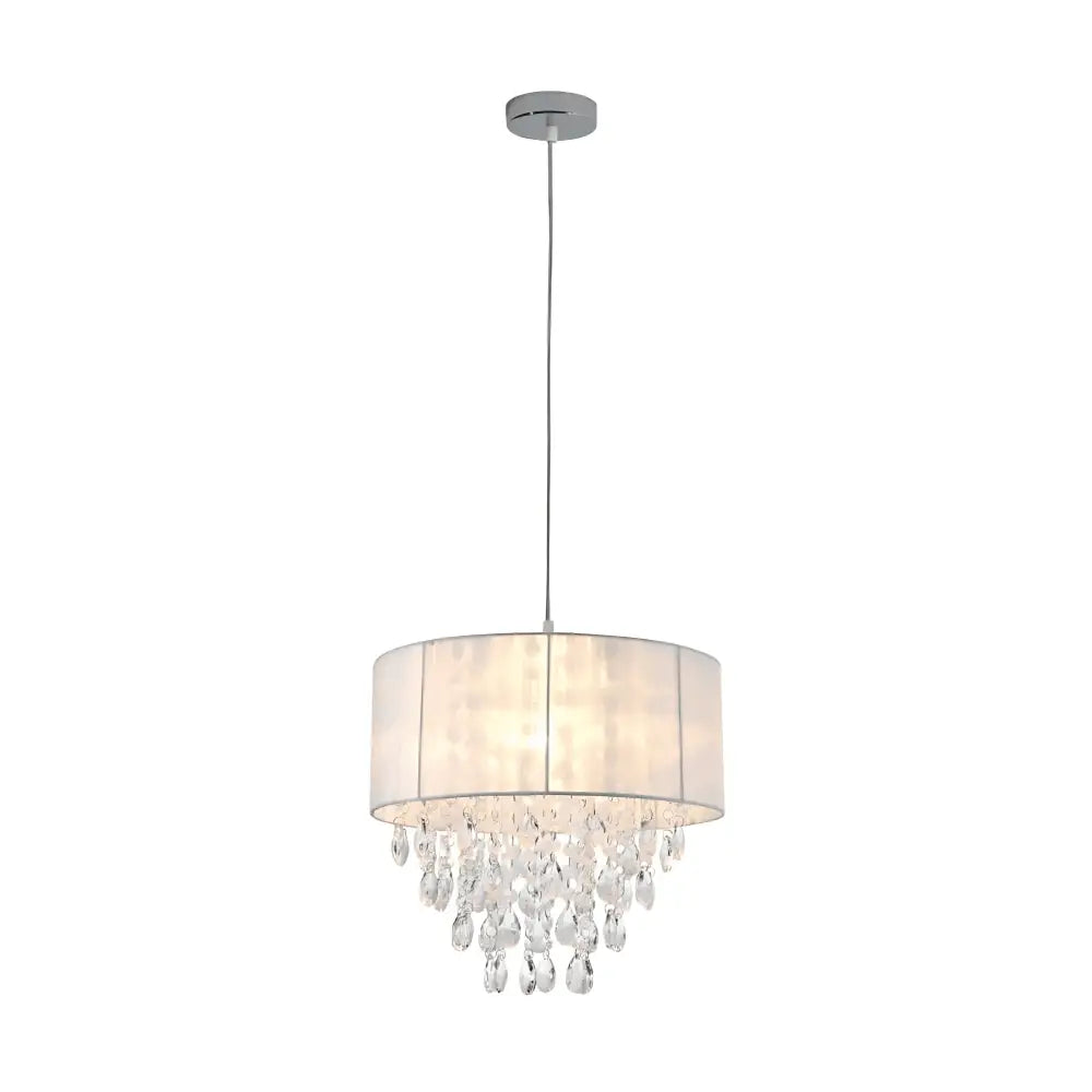 Green Earth Lighting Australia Home & Garden > Lighting > Ceiling Lights Delia White Acrylic Chandelier Pendant Light | Modern Angel Tear Crystal Shade LL002CH072W