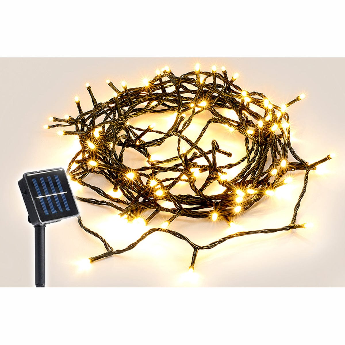 Lexi Lighting String Light Warm White Solar 420 LED Fairy Light Chain Dark Green Cable - 4 Colour Options