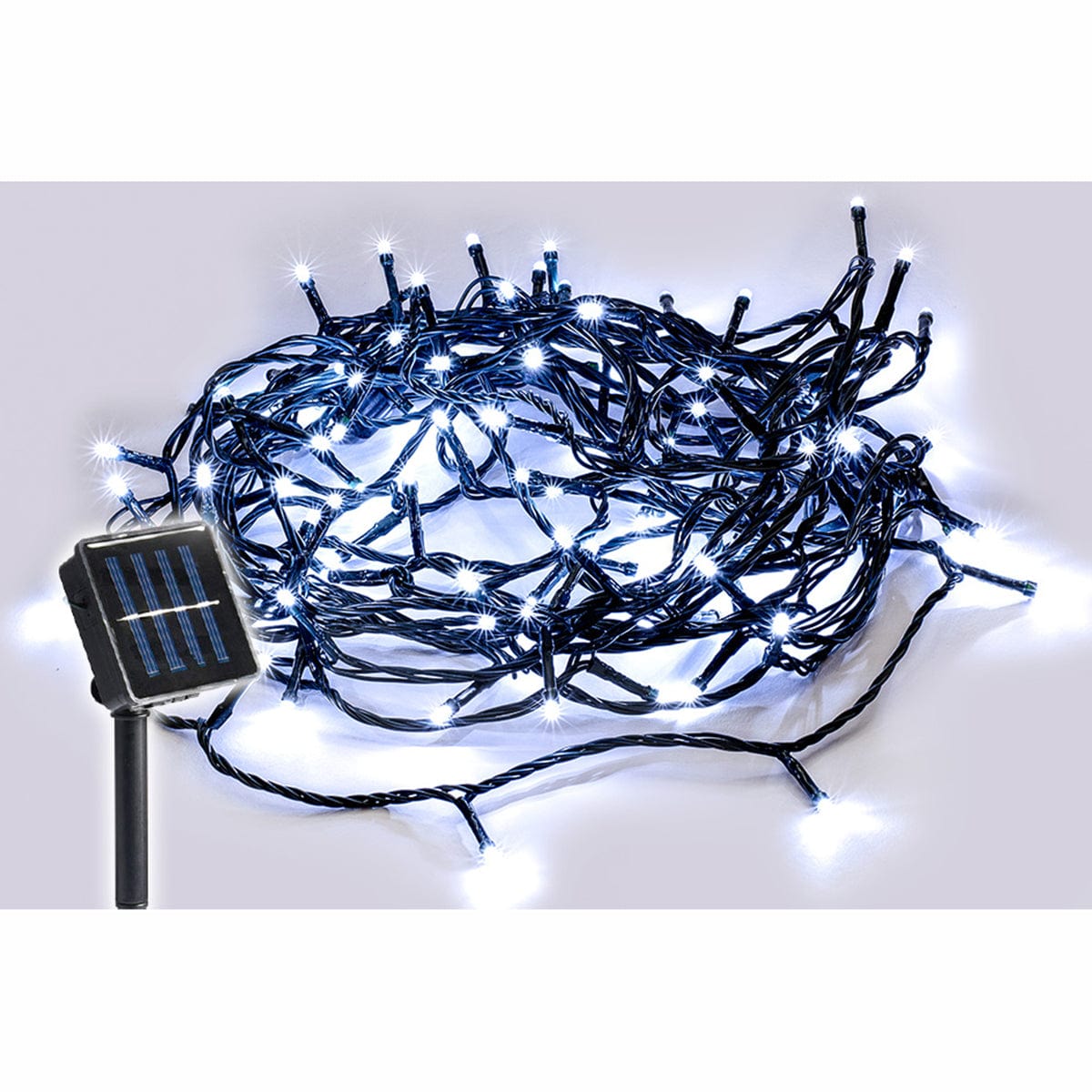 Lexi Lighting String Light White Solar 420 LED Fairy Light Chain Dark Green Cable - 4 Colour Options