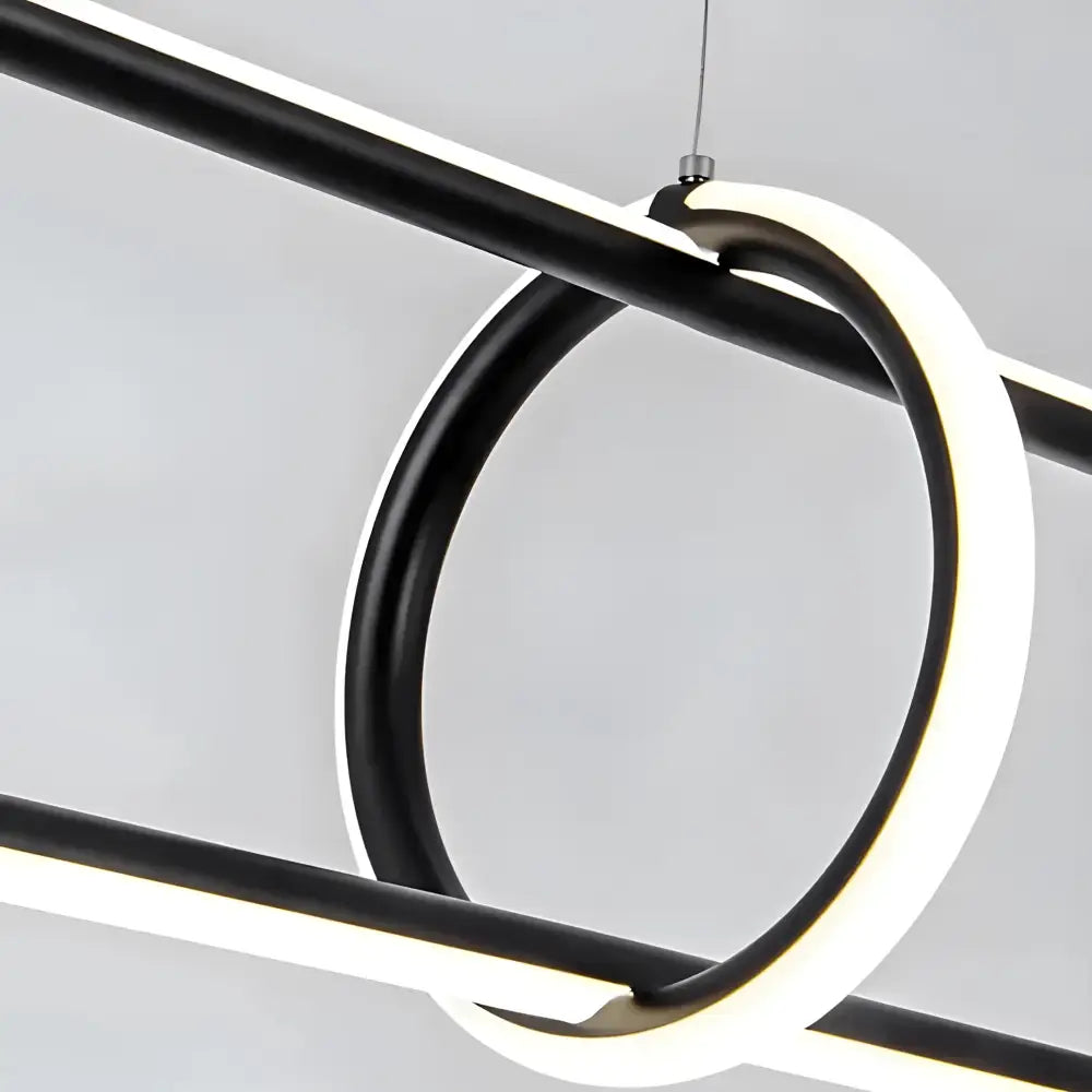 Green Earth Lighting Australia Pendant Light LEXINGTON Matte Black 1200mm 25W Tri-Colour LED Pendant Light GE636/B/1200