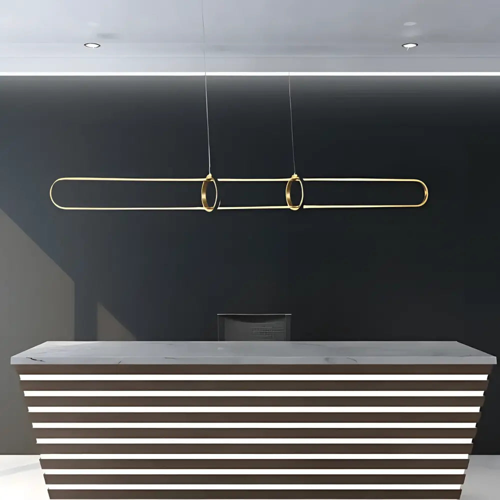 Green Earth Lighting Australia Pendant Light LEXINGTON Matte Gold 1200mm 25W Tri-Colour LED Pendant Light GE636/B/1200