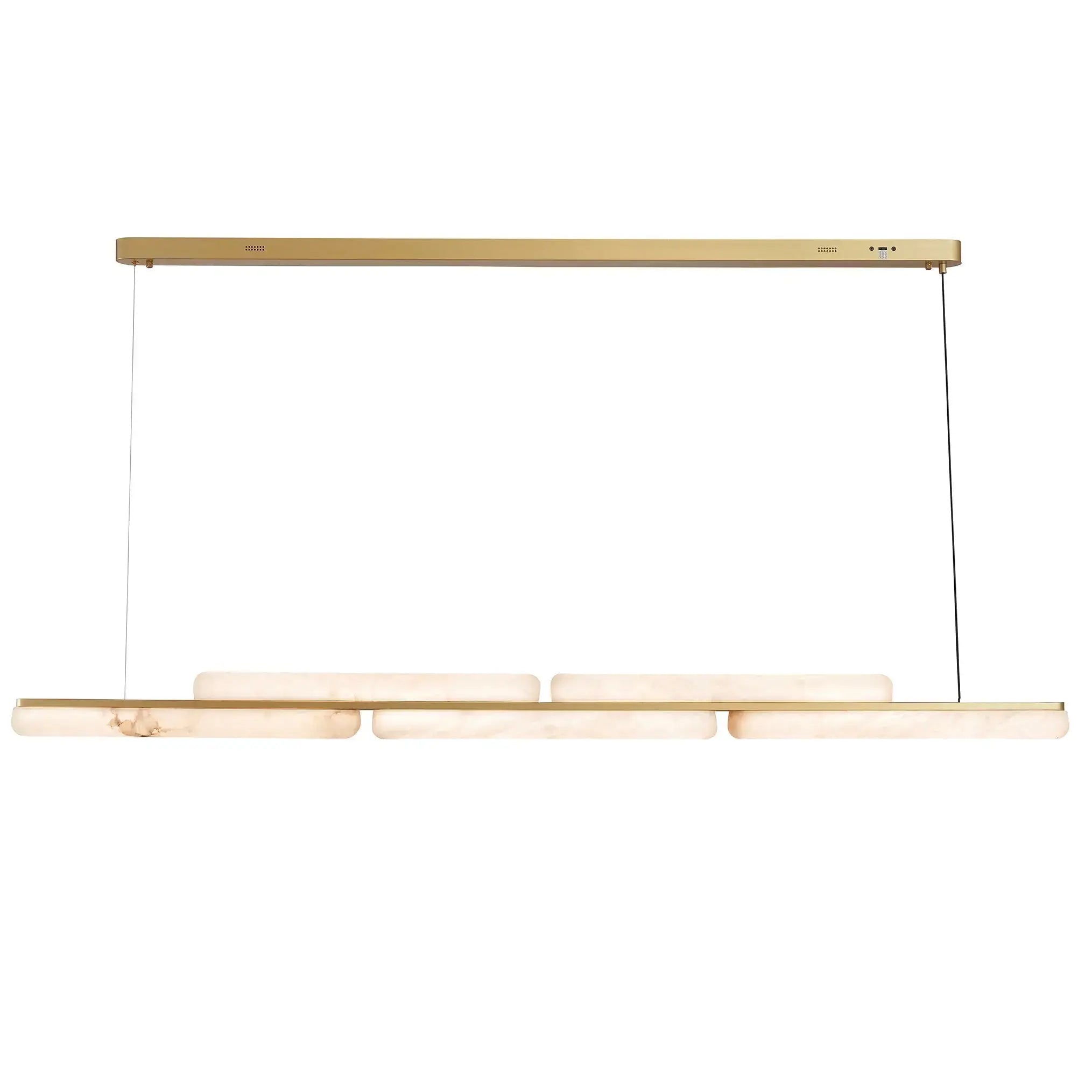 Brooklyn Brass Alabaster Spanish Marble Pendant Light