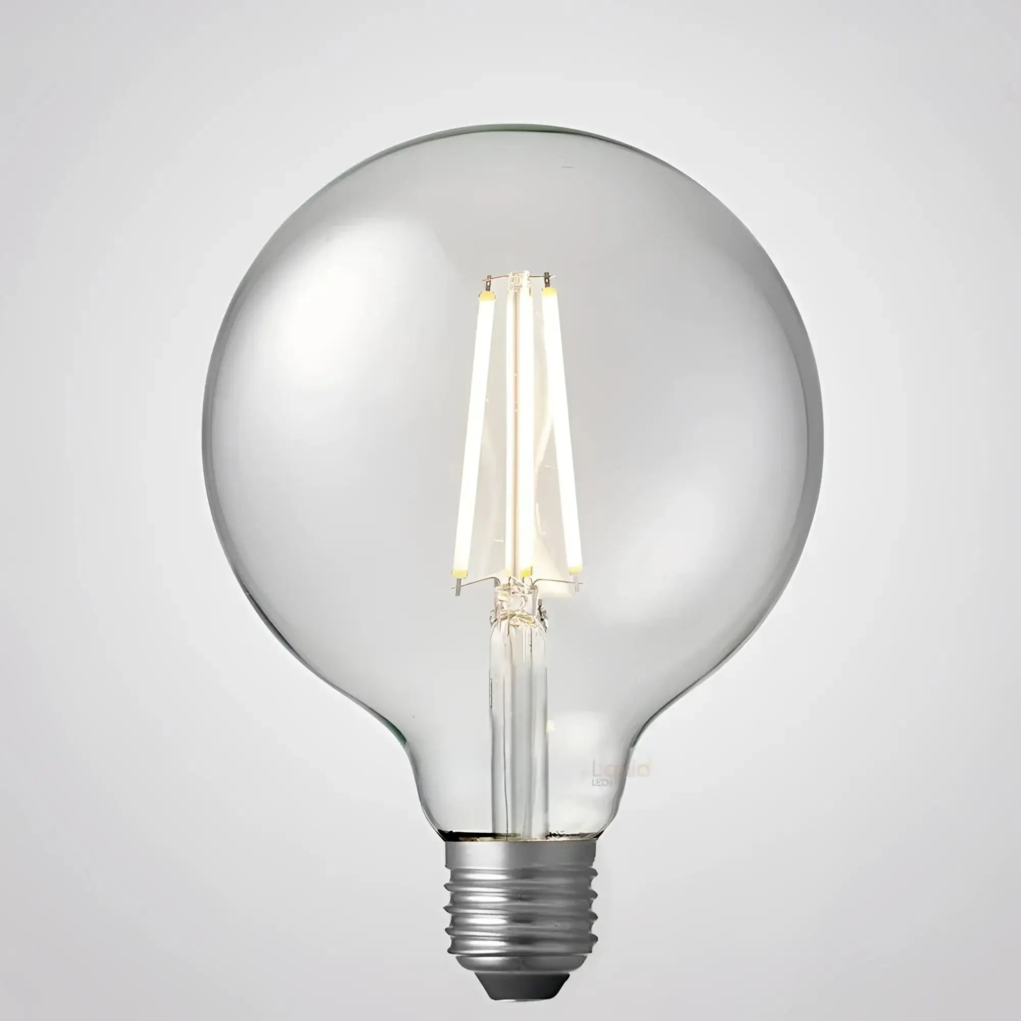 Clear glass globe shaped liquid led’s 12w g125 filament globe e27 4000k clear dimmable led bulb with edison base