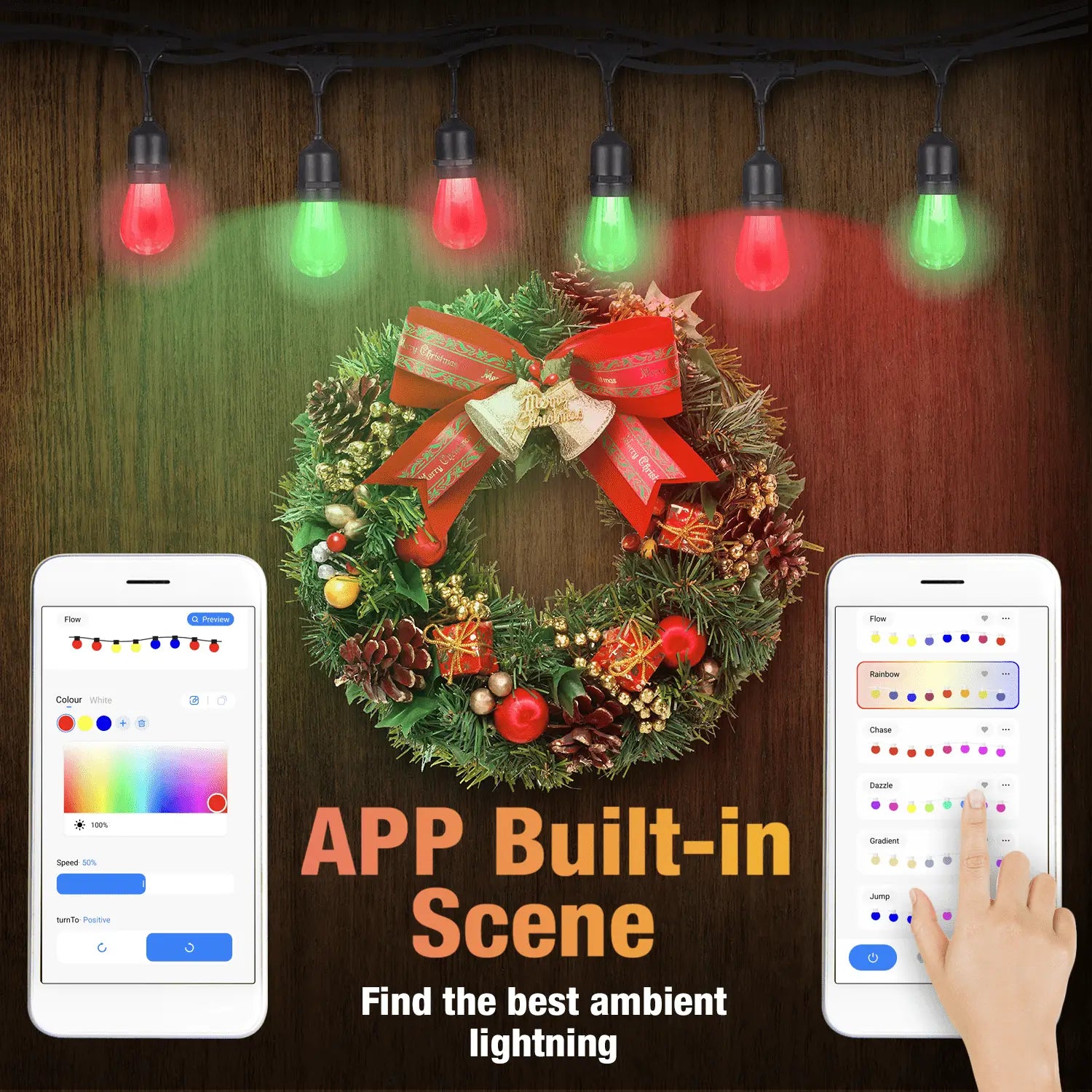 Liquid Leds Smart Rgbw Outdoor Festoon Lights App Voice Control