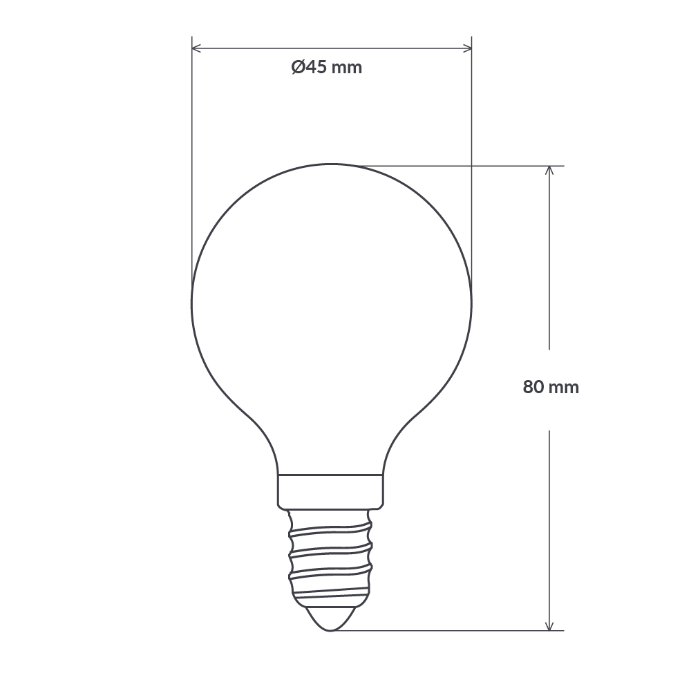 Led bulb e14 200 store lumen dimmable