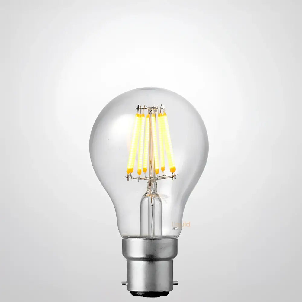 LiquidLEDs Lighting LED Light Bulbs 8W 12-24 Volt DC GLS Dimmable LED Light Bulb (B22) Clear in Warm White F822-A60-C-12V-27K