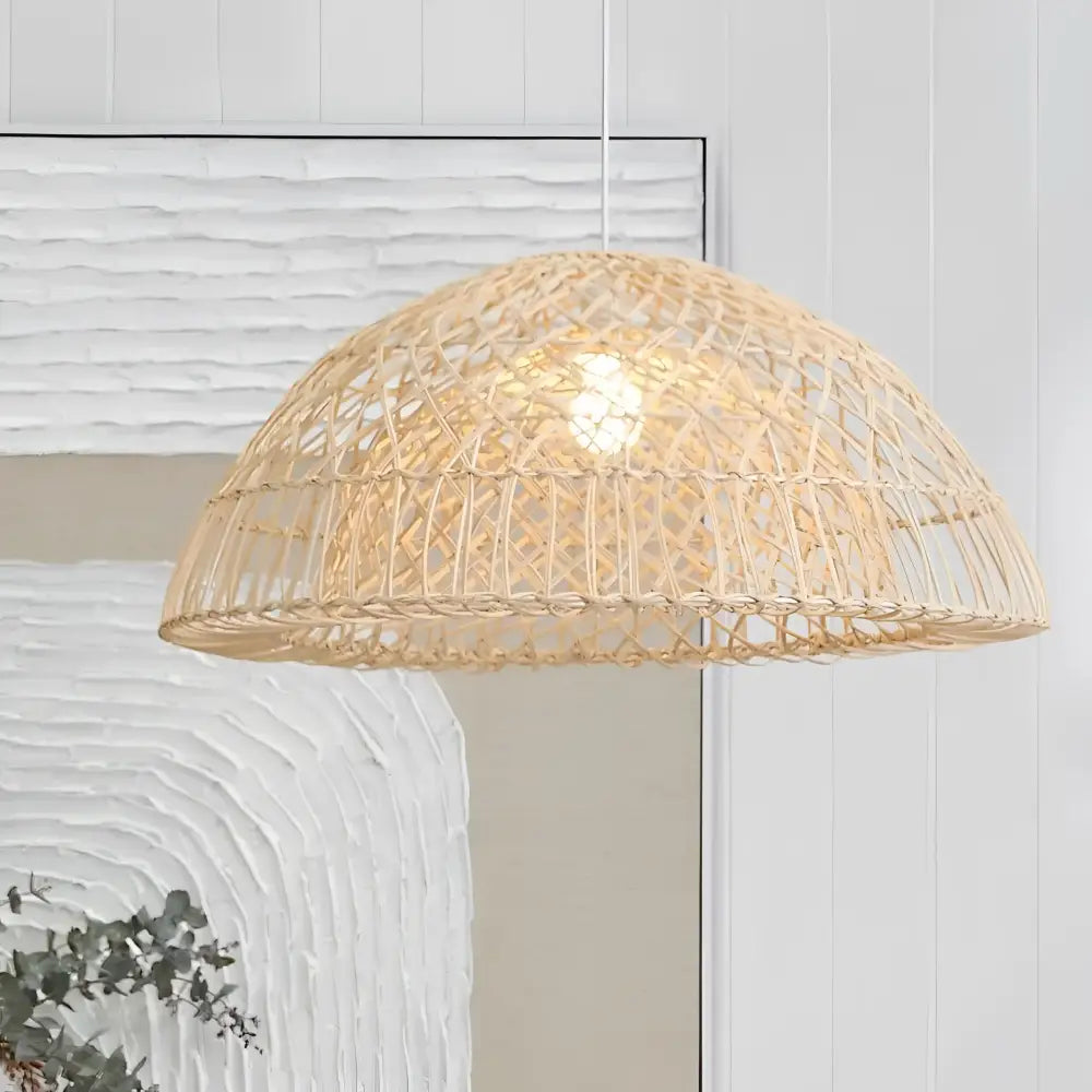 Green Earth Lighting Australia Home & Garden > Lighting Longport Rattan Dome Pendant 20791