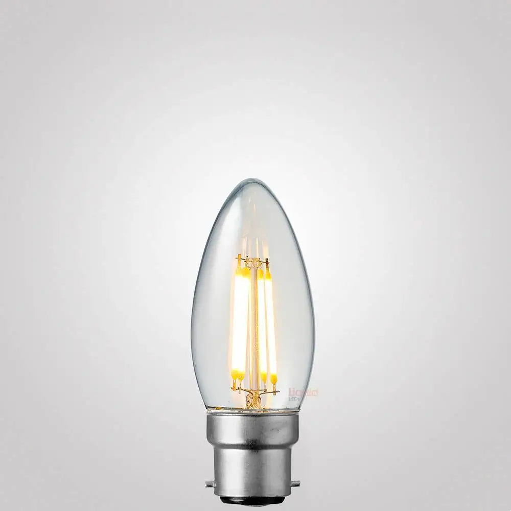 Green Earth Lighting Australia Candle Bulbs 4W 12-24 Volt DC Candle Dimmable LED Bulb (B22) Clear in Warm White F422-C35-C-12V